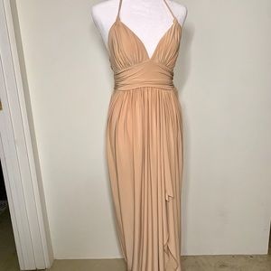 MISA blush maxi dress